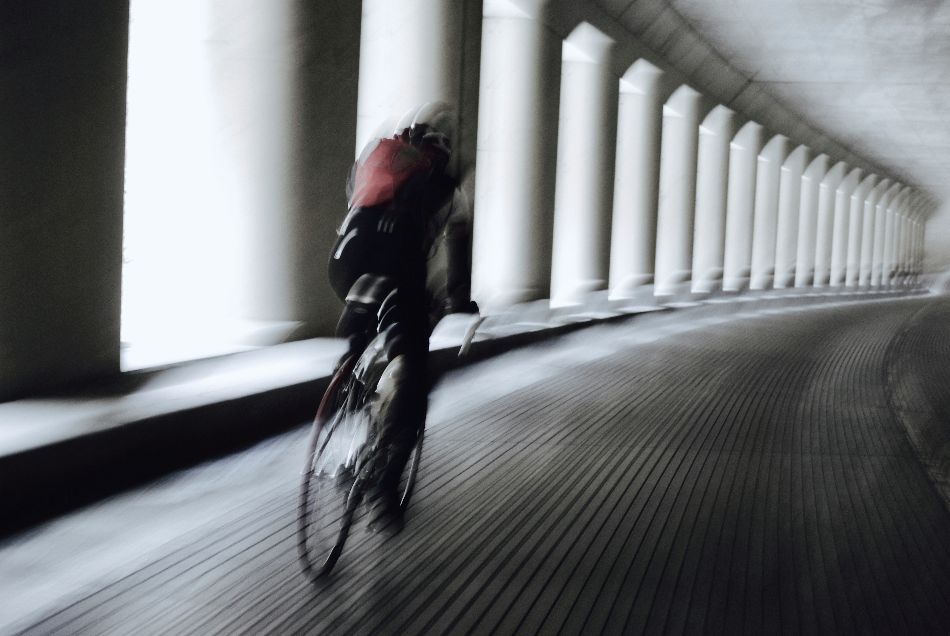 Ciclista em movimento